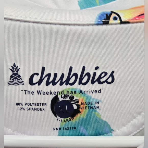 Chubbies The Dude Where's Macaw Performance Polo Shirt Men's Sz XL Golf Casual - Picture 4 of 5